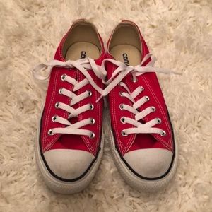 Worn Once Red Converse 7/fits 9